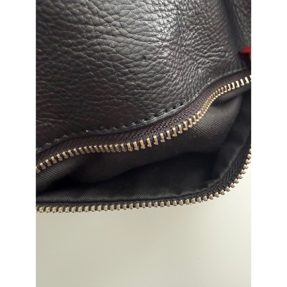 Frye Heidi Black Pebbled Leather Hobo Bag with Tassels - Picture 9 of 16